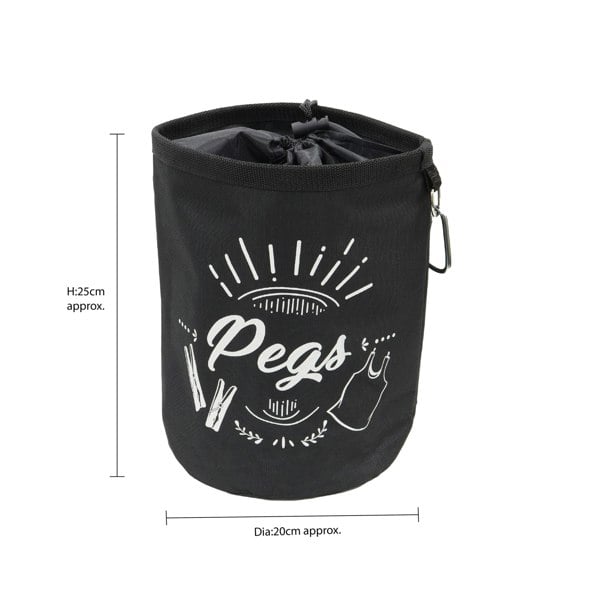 JVL Large Peg Bag with 72 Large Stong Plastic Pegs, Aqua