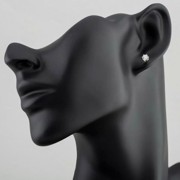 T. H. Baker Platinum 0.50ct Brilliant Cut Diamond Stud Earrings 5639E/PL/QD50