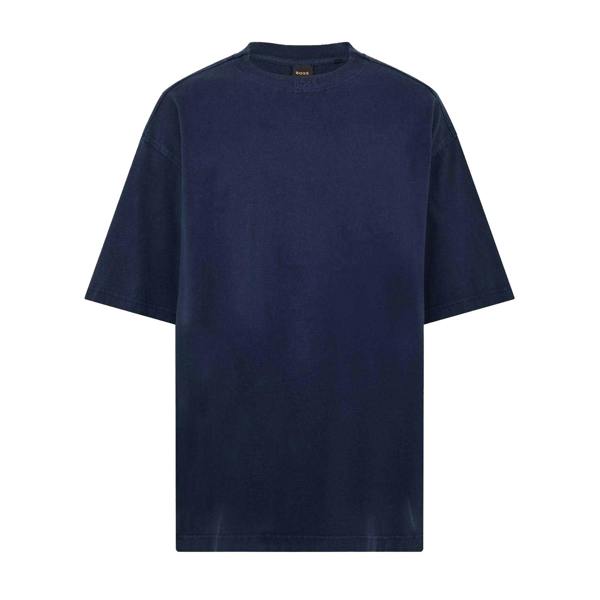 Boss Mens Tie Dye Regular T-Shirt - Dark Blue - 