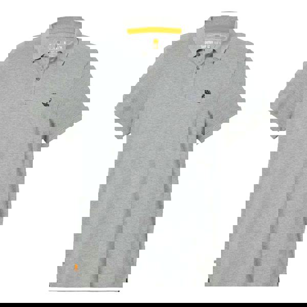 Timberland Mens Oyster River Logo Short-Sleeved Polo Shirt - Grey