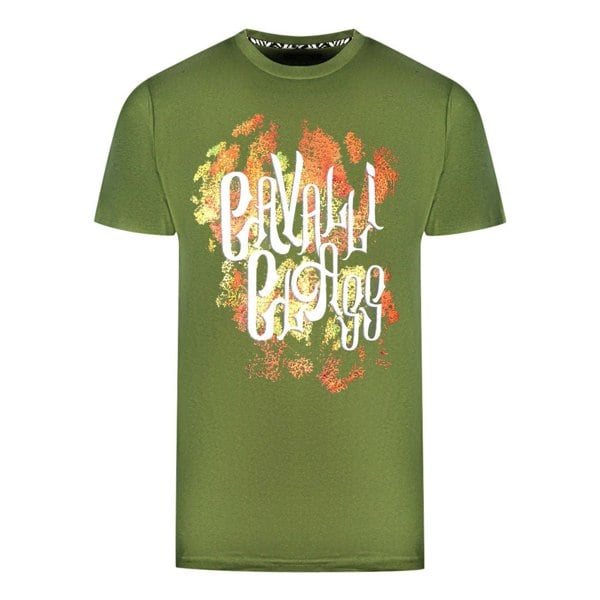 Cavalli Class Bold Logo T-Shirt - Green