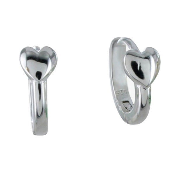 Sterling Silver Heart Sleeper Earrings - Reeves & Reeves