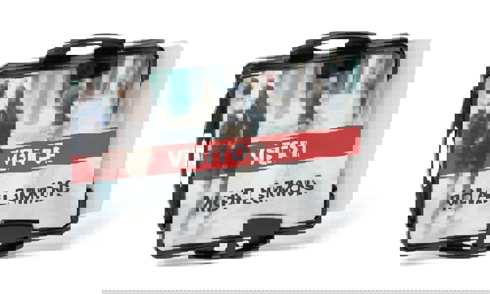 Durable ECO 2 Card Recycled Plastic Security ID Badge Holders | 10 Pack | Black