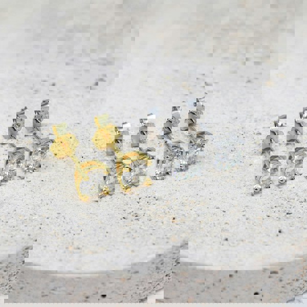 Say It With Classic Claw Set Earrings - Sterling Silver