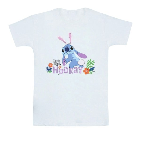 Disney Girls Lilo & Stitch Hippity Hop Stitch Cotton T-Shirt - White