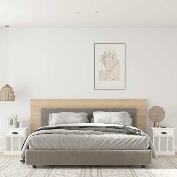 Berkfield Bedside Cabinets 2 pcs High Gloss White 43x36x50 cm