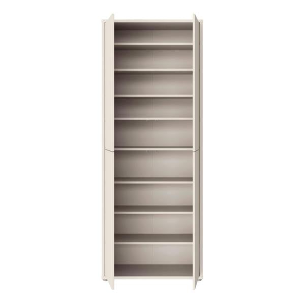 Furniture To Go Alice Springs Tall Shoe Cabinet with 4 Doors Push-to-Open in Sand