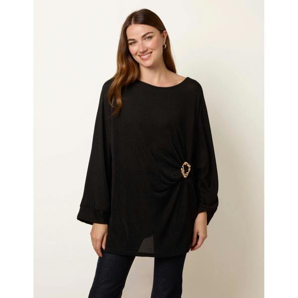 Blue Vanilla Buckle Metallic Top