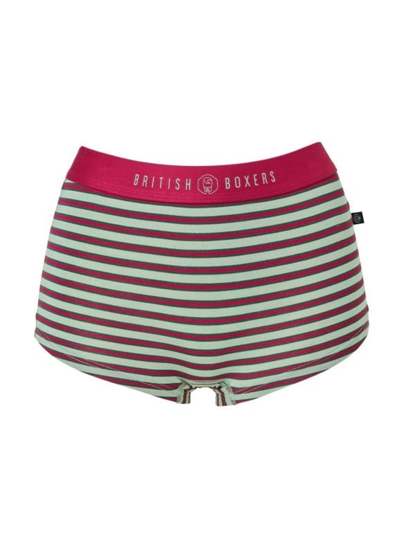 British Boxers Multipack! 4 Pairs of Women's Bamboo Hipster Boxer Briefs – Forest Berry