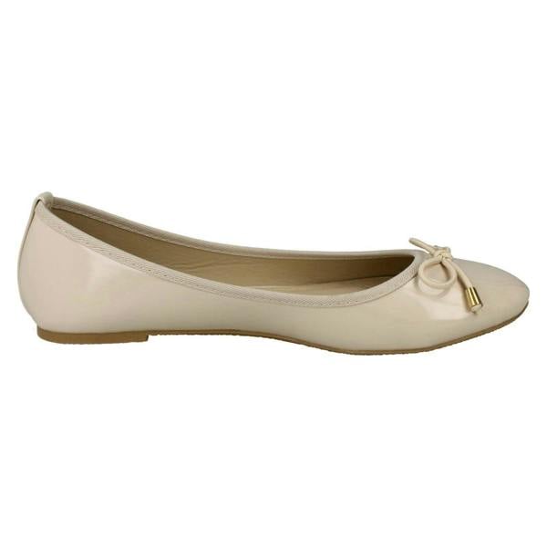 Spot On Ladies Spot On Patent Ballerina Shoes