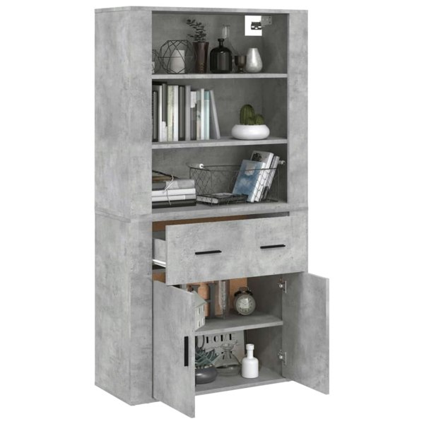 Berkfield Highboard Concrete Grey Engineered Wood