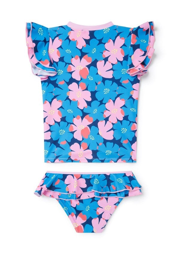 BOARDIES Sully Floral Little Girls Rashie Set