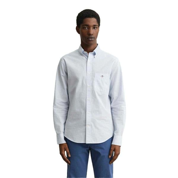 Gant Mens Fitted Shirt - Light Blue - 
