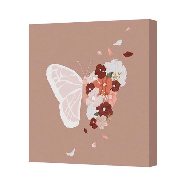 Benjamin Tate Design Framed Floral Butterfly Canvas Wall Art Print Contemporary UK Handmade