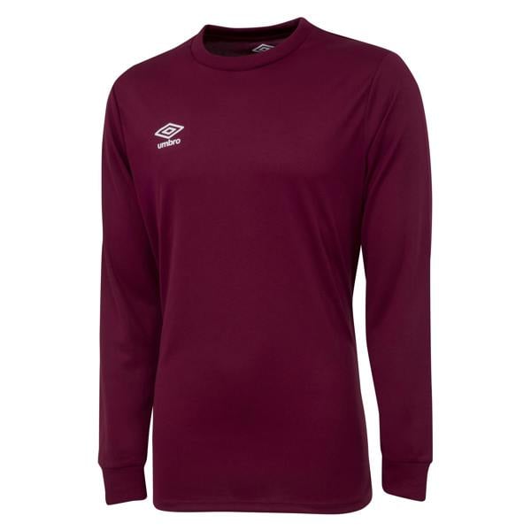 Umbro Mens Club Long-Sleeved Jersey - New Claret - 