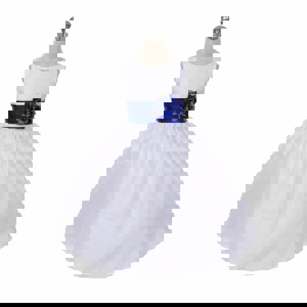 UK Flower Girl Boutique Morgan Dress with blue sash