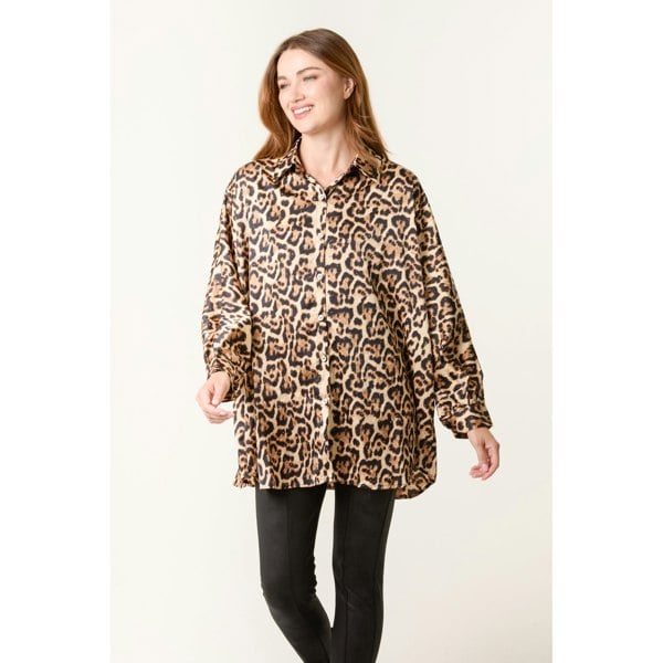 Blue Vanilla Leopard Print Shirt