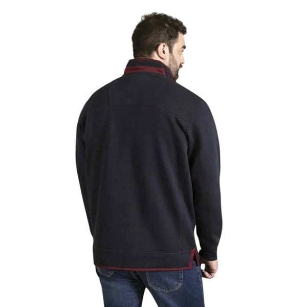 Duke Mens D555 Leicester Quarter Zip Kingsize Fleece Top - Navy