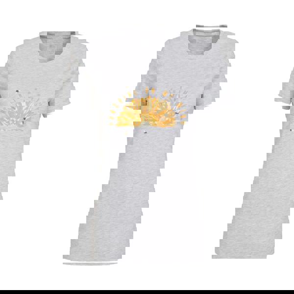 Mountain Warehouse Womens/Ladies Sunshine Sunflower Organic T-Shirt - Light Grey - 