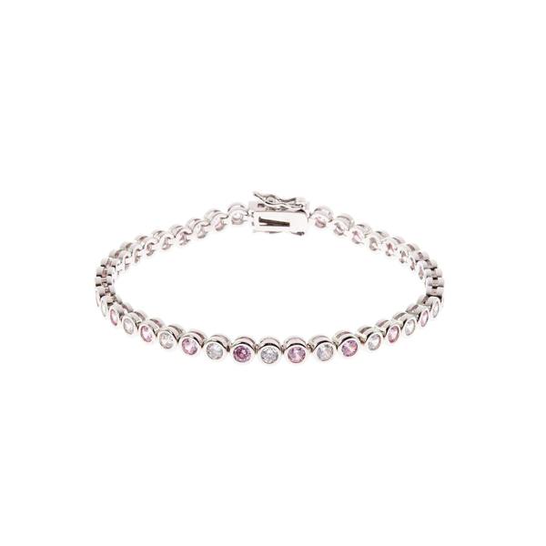 Cachet London Dawn Silver Rose Tennis Bracelet