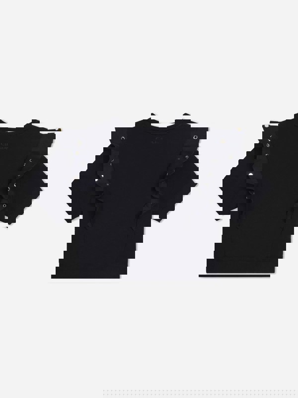 Chloé Girls Ruffle Sweatshirt in Navy