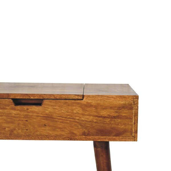 Wyld Haus Olbia Small Chestnut Mango Wood Foldable Mirror Dresser