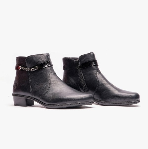 Rieker Y0783-00 Womens Ankle Boots Black