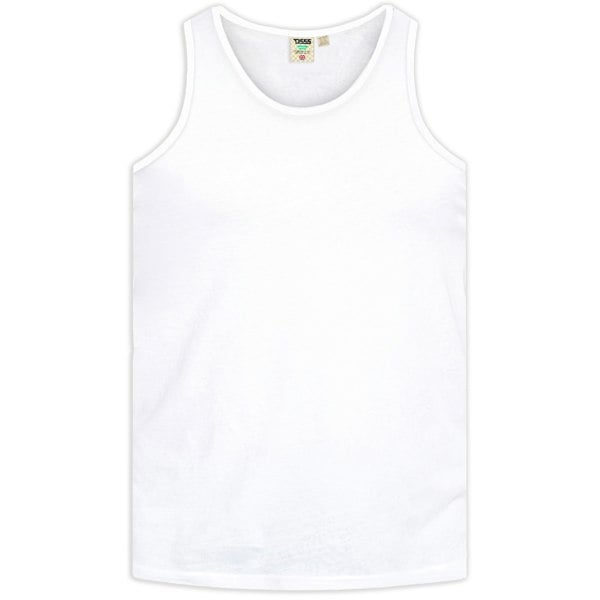 Duke Mens D555 Fabio Kingsize Tank Top - White