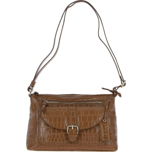 Ashwood 'Pretty' Croc Embossed Leather Shoulder Bag: 63786