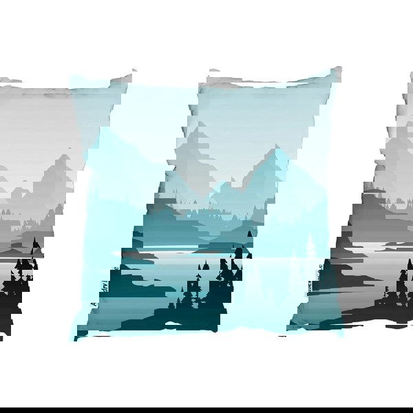 Benjamin Tate Design Abstract Mountain Landscape (Outdoor Cushion)