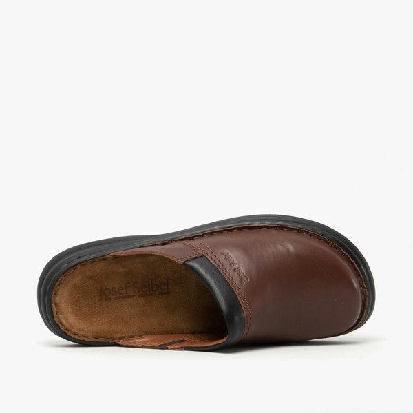 Josef Seibel MAX Mens Clogs Brandy
