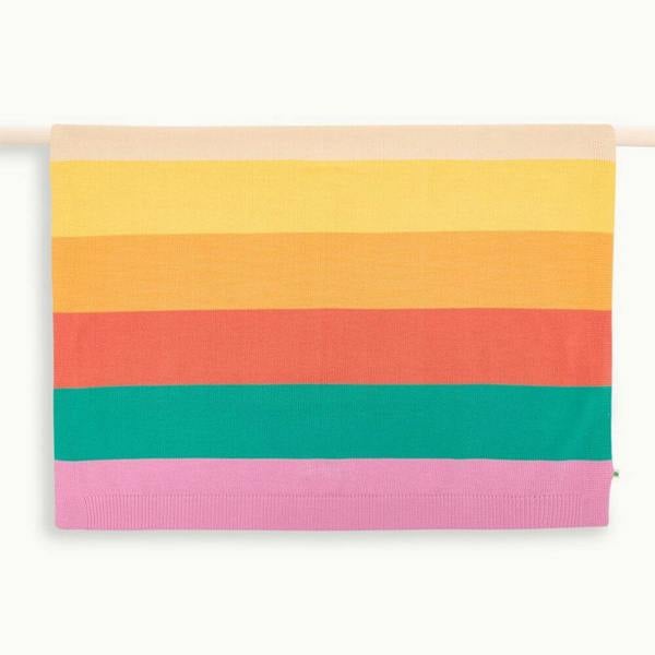 The Bonnie Mob Bobby - Pink Rainbow Stripe Shawl