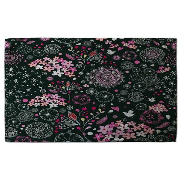 Benjamin Tate Design Different Flowers, Shapes & Birds (Bath Towel)