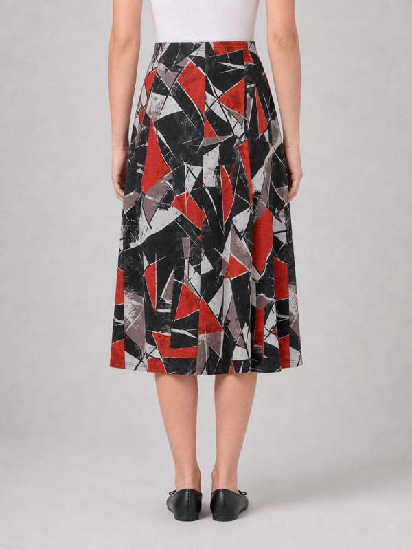 TIGI Arty Geometric Print 6 Panel Skirt. Short