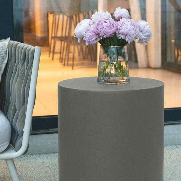 Elementi Rome GRC Side Table in Space Gray