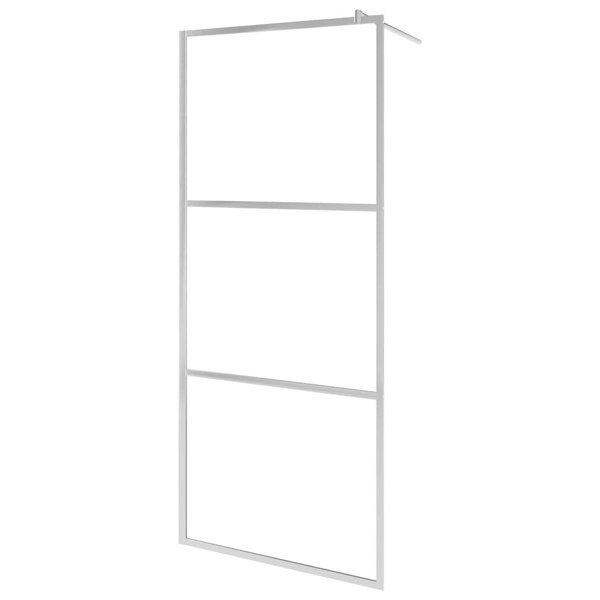Berkfield Walk-in Shower Wall with Shelf Chrome 90x195 cm ESG Glass&Aluminium
