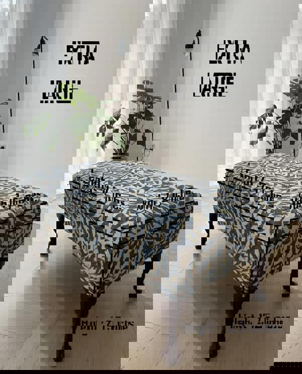 ISTOOLS Premium Will Blue Velvet Footstool Ottoman – Non-Storage Multifunctional Footrest & Coffee Table Pouffe