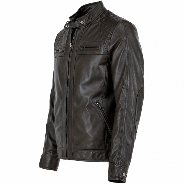 Ashwood 'Bronx' Leather Biker Jacket: 2101