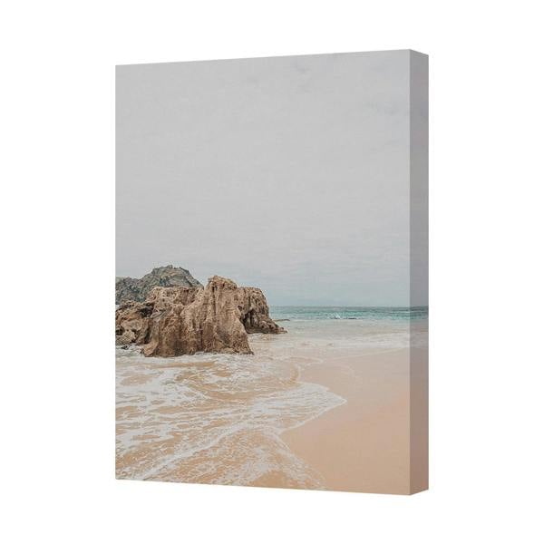 Benjamin Tate Design Coastal Seascape Canvas Print Beach Rocks Wall Art Decor