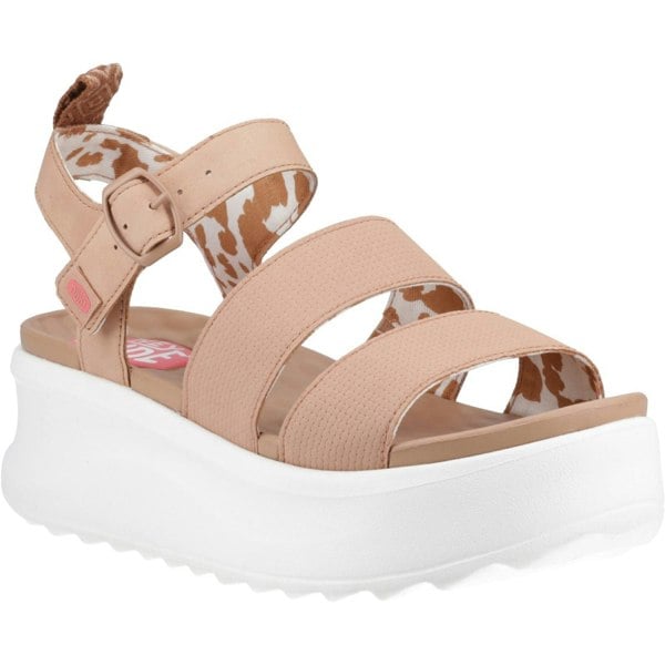 HEYDUDE Delray Buckle Classic Polyester Women's Tan Sandals