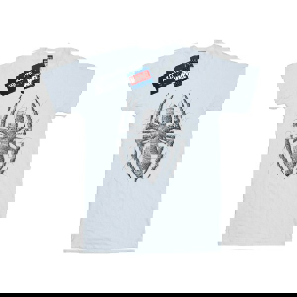 Marvel Mens Spider-Man Web Logo T-Shirt - White
