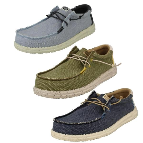 HEYDUDE Mens Hey Dude Slip On Deck Shoes Wally Coastline Jute