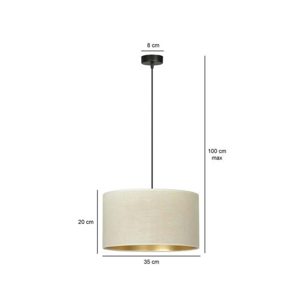 Emibig HILDE Pendant lamp 1 x E27 Black with White Shade