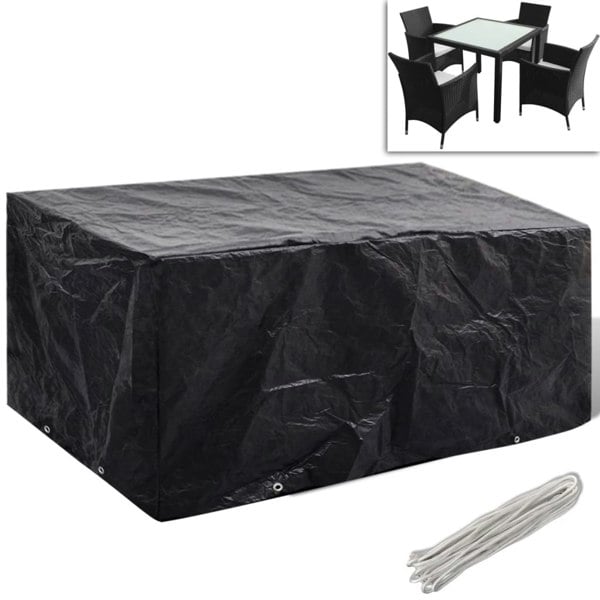 Berkfield Garden Furniture Cover 4 Person Poly Rattan Set 8 Eyelets 180 x 140cm