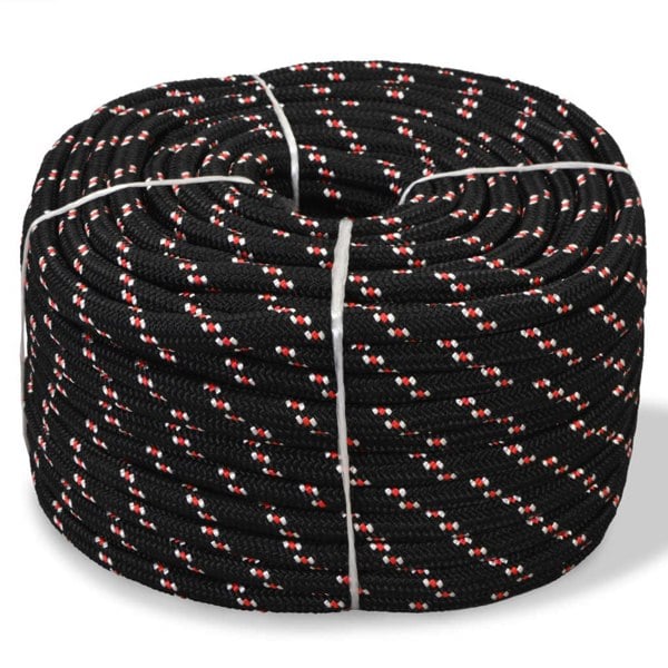 Berkfield Marine Rope Polypropylene 12 mm 250 m Black