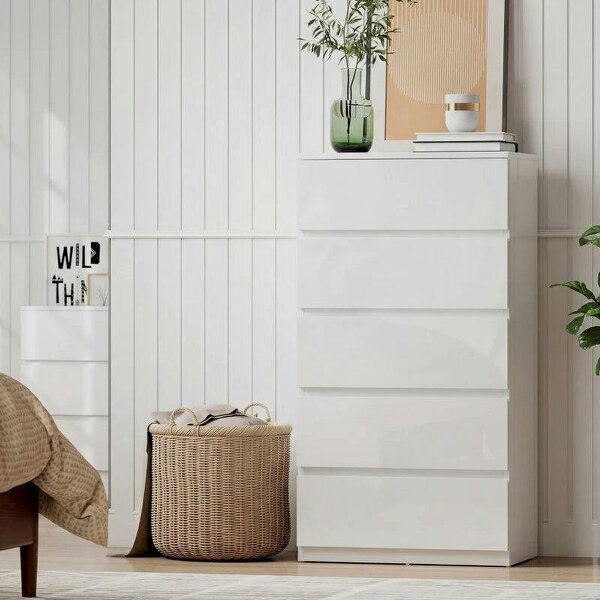 Chest of Drawers, 5-Drawer Storage Cabinets, Modern Dresser, Storage Drawer Unit for Bedroom