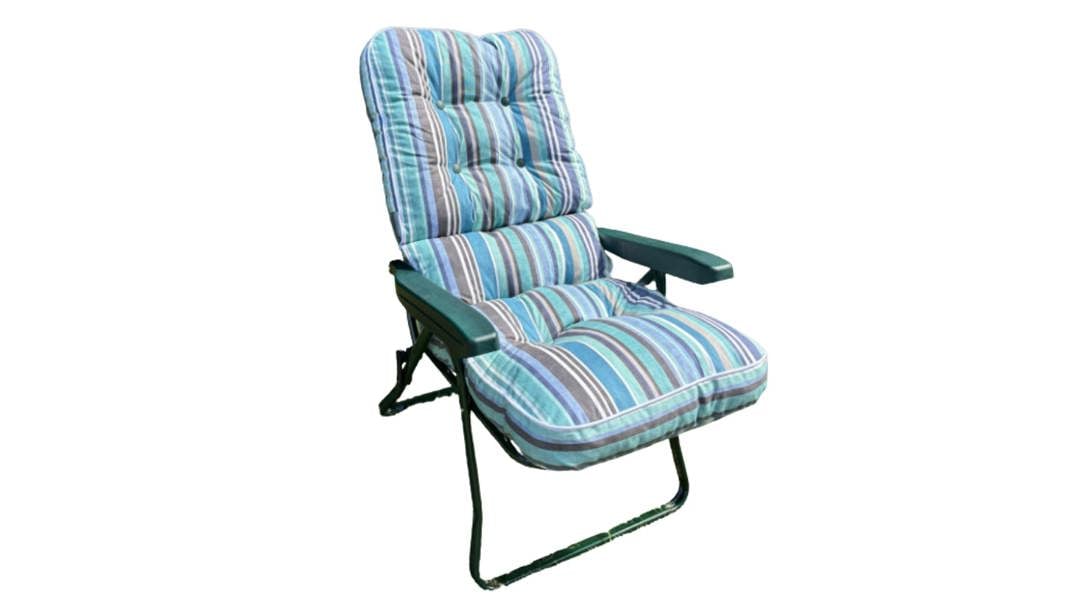 Deluxe Garden Recliner Replacement Cushion – Multiple Pattern Options Sandbanks Blue 99cm x 58cm x 58cm The Garden Furniture Shop