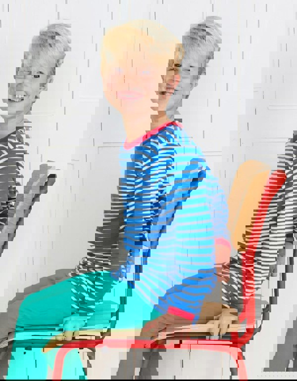 Organic Blue Breton T-Shirt - Toby Tiger UK Retail