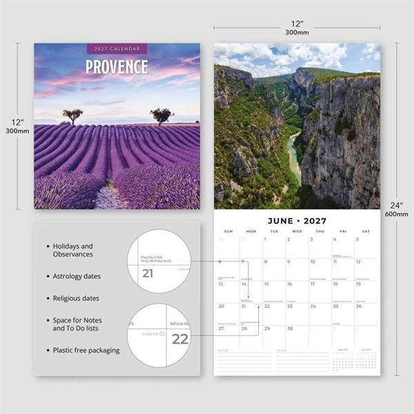 Provence Calendar 2027, Wall Calendars, Month To View, Travel, Gift