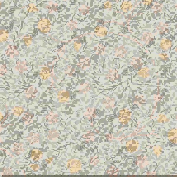 William Morris At Home Clover Wallpaper | Spring Peony & Sage